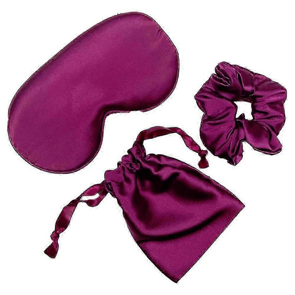Seidenschlafmaske Weiche Satin Augenabdeckung Augenbinde für Reisen & Nickerchen
