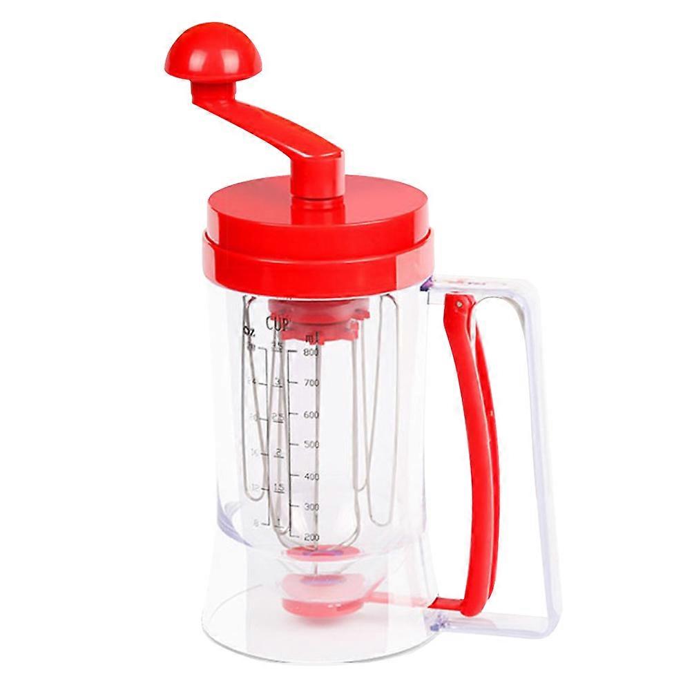 Manual Batter Dispenser with Mixing Whisk – Precise Portion Control for Pancakes, Muffins, and Crepes – Easy to Use and Clean Handheld Tool