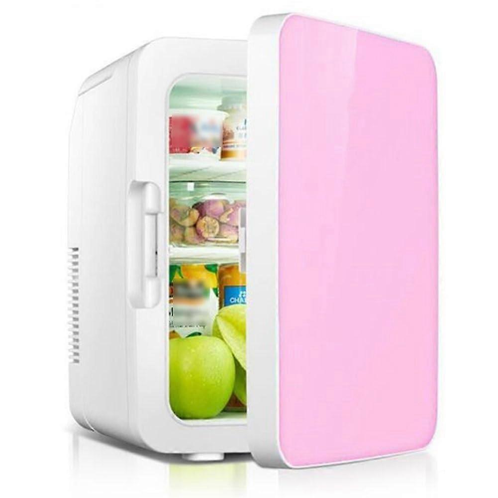 10L Mini Fridge Small Fridge for Small Spaces Office, Home, Car (Pink)