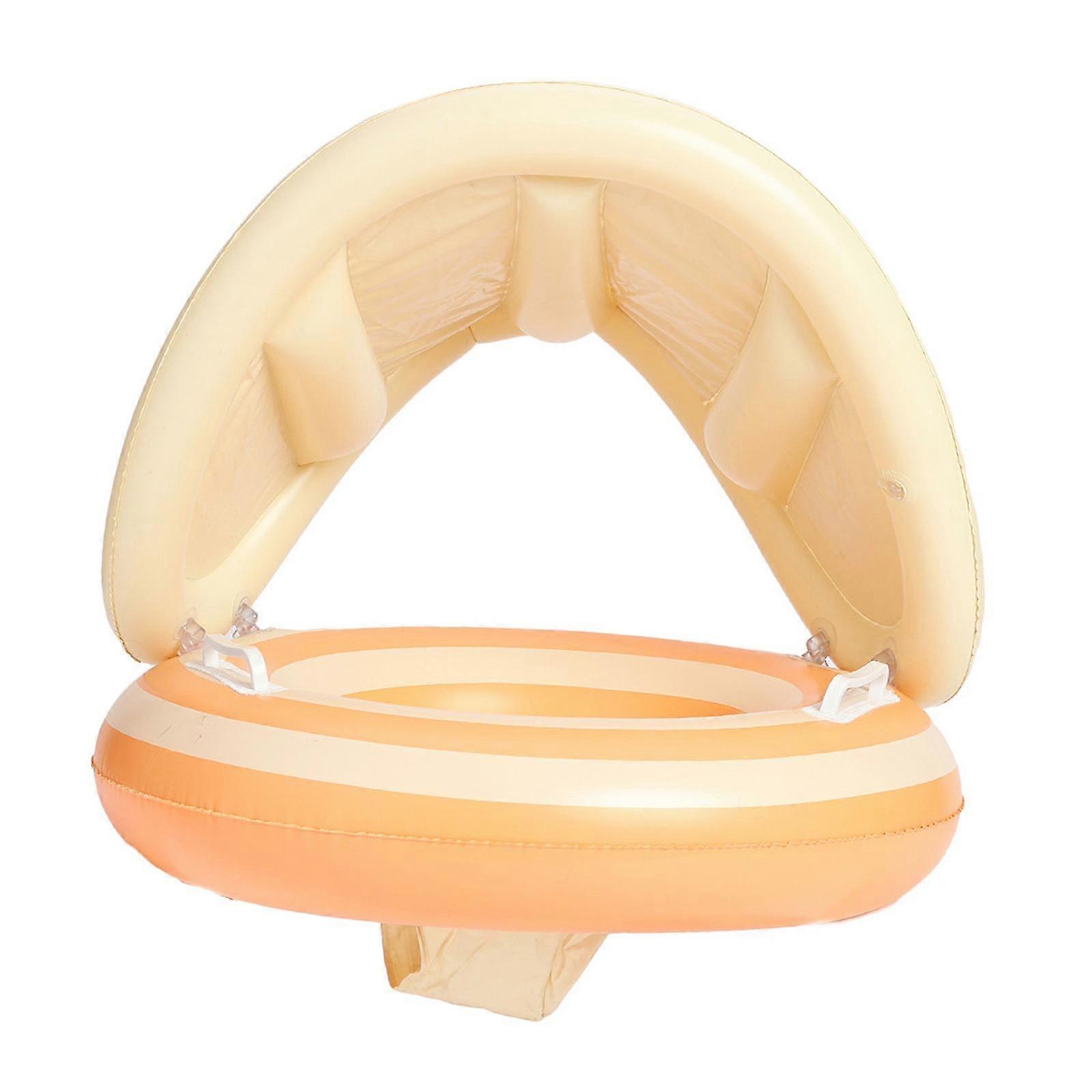 Baby Pool Float with Overhead Sun Protection Canopy Water Float