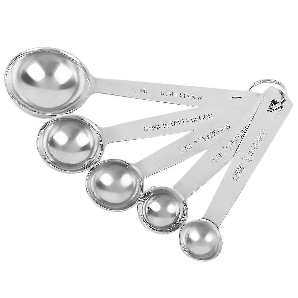 5Pcs Stainless Steel Measuring Spoon Set with Scale for Baking Cooking