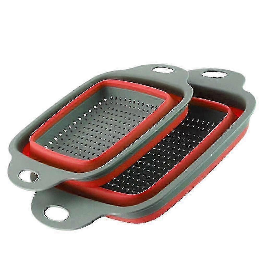 Foldable Silicone Colander Fruit Vegetable Washing Basket Strainer Kitchen Tool