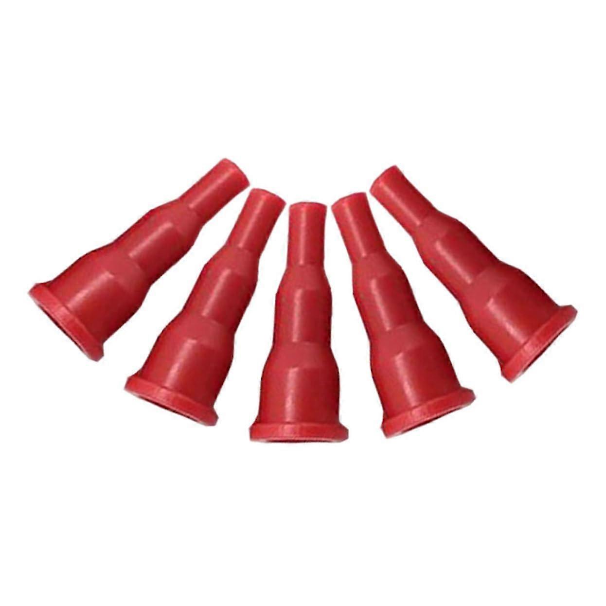 Pack of 5 Charging Valve for Gas Tank Adapter Lighter Adapter Tips Tank Adapter Refrigerant Filling Valve Plastic Red