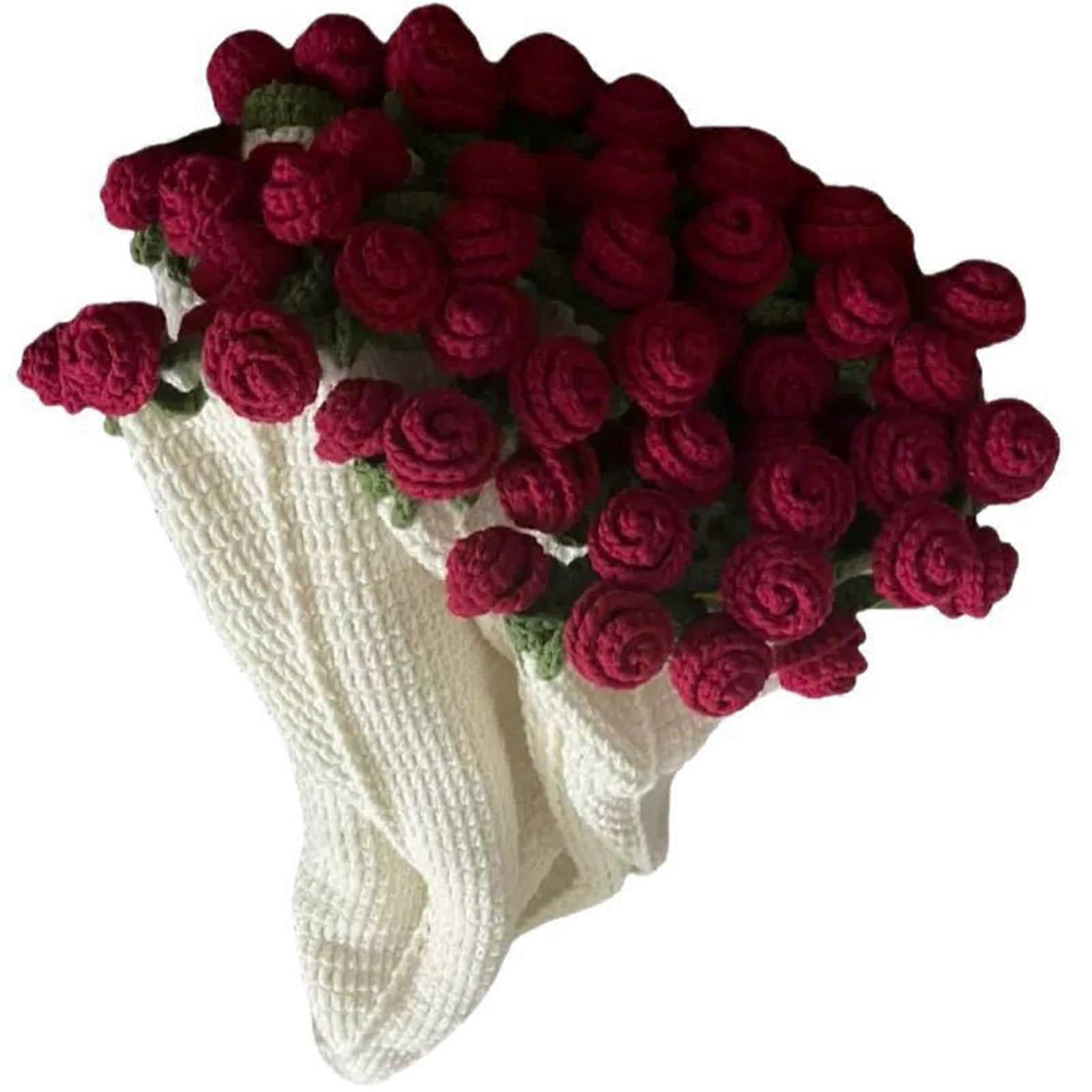 Häkelblumendecken-Set für Erwachsene und Anfänger mit Anleitung, Häkelnadel, Garne, für kreative Projekte