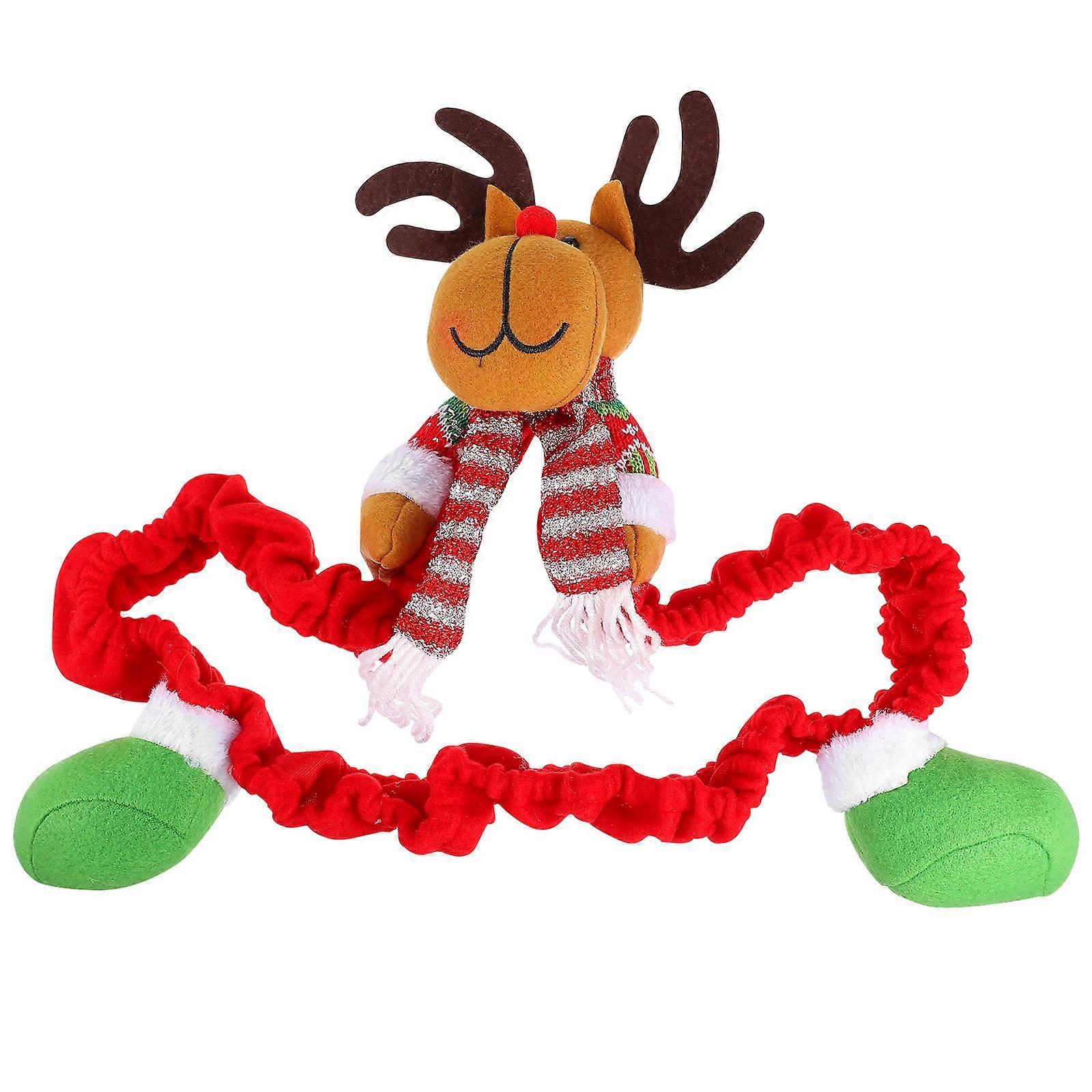 Elk Computer Cover Christmas Style Frame Fabric Fleece Cloth Monitor Accessories Home Decoration 1Pack