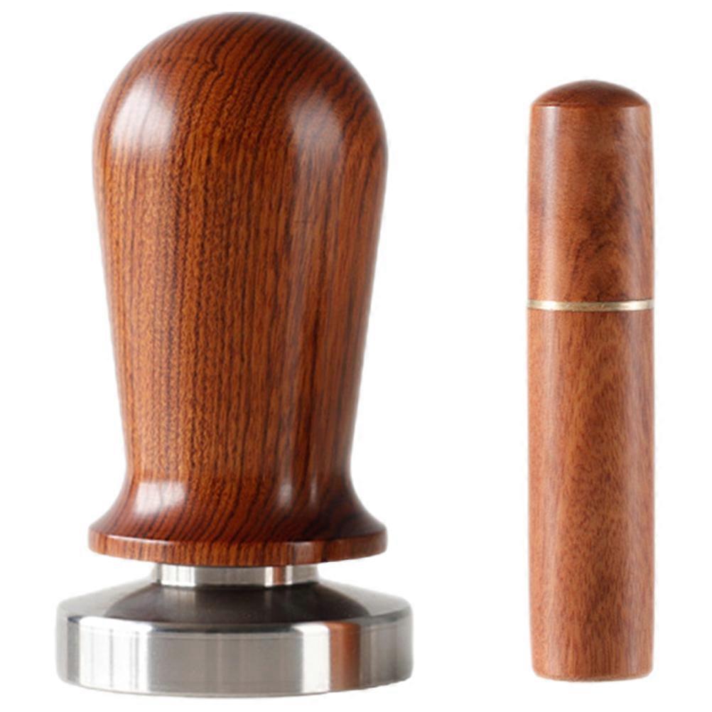 Handheld Coffee Tamper and Espresso Needles for Equipment Wood Handle Practical Design for Coffee Making 8.6x1.8cm 1Set