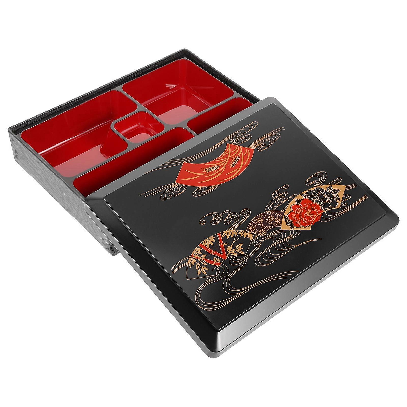 Meal Prep Containers Abs Rectangular Sushi Box Sashimi Storage Box Food Container for Family 27.00X21.00X6.00CM Moisture Retention 1Pc