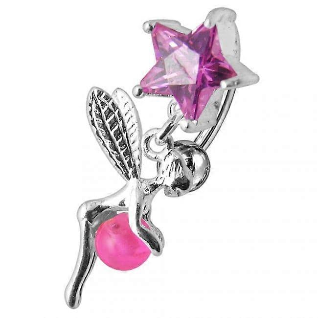 Angel Star & Ball Jewelled Belly Ring