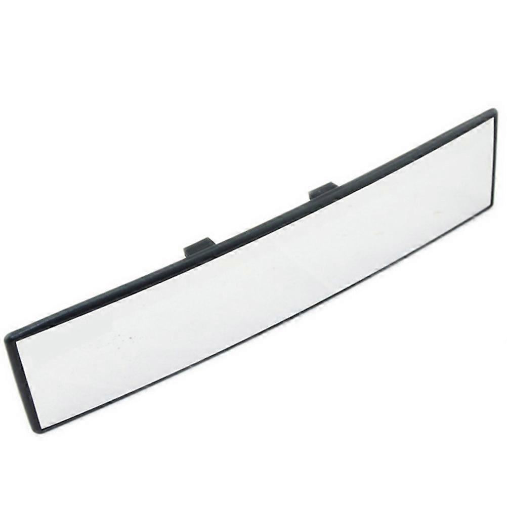 Universal Design Rearview Mirror Adjustable Angle 290MM Curved Black 1Pcs