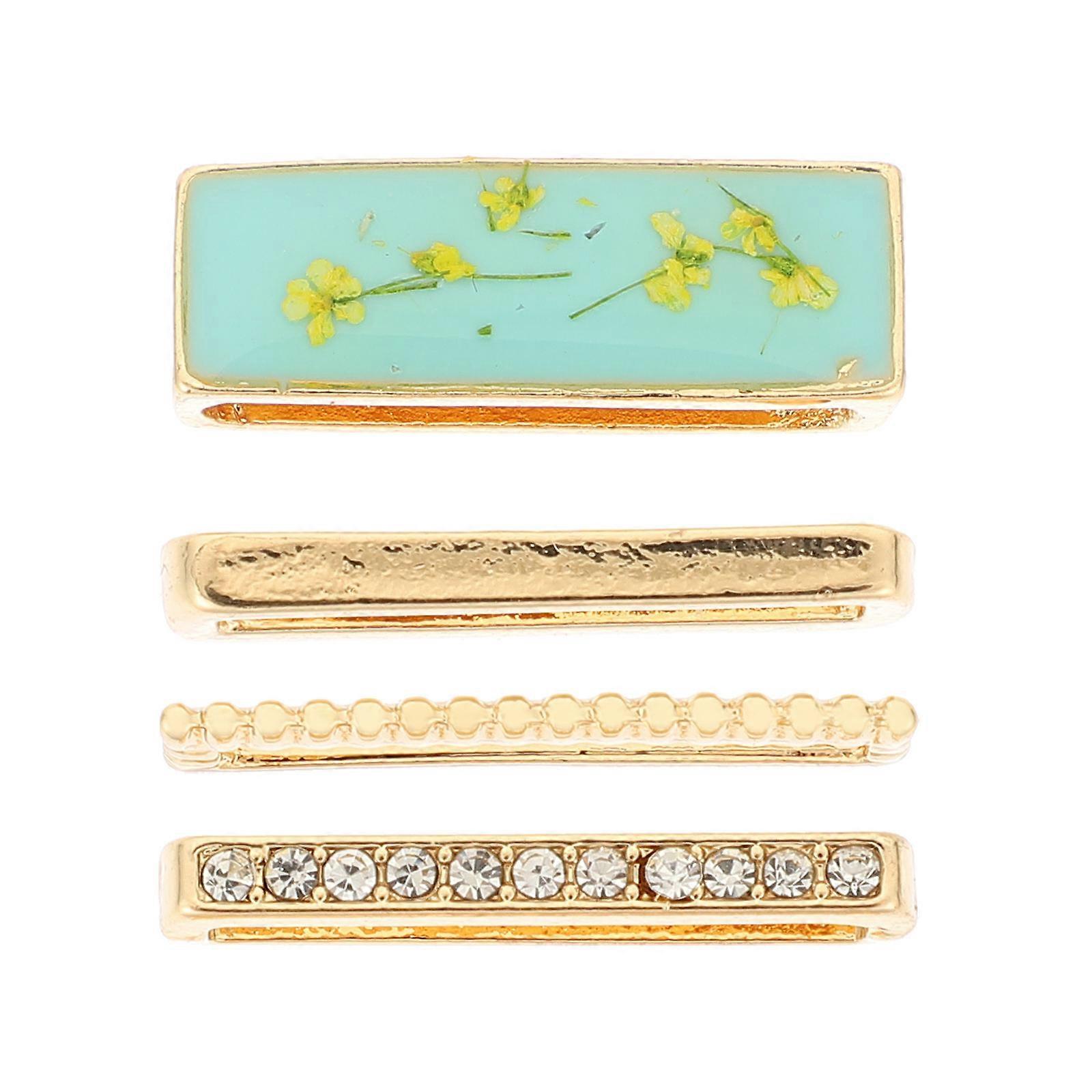4pcs Alloy Watch Strap Charms, Lightweight Decorative Rings for Silicone Bands, Compatible with Series, Stylish Accessories