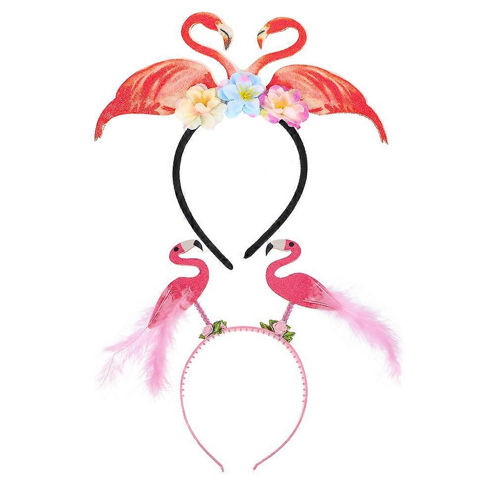 Flamingo Bopper Headbands for Women – Durable Reusable Hairbands for Tropical Luau, Beach Weddings, Pool Parties & Theme Events – Fun Photo Prop