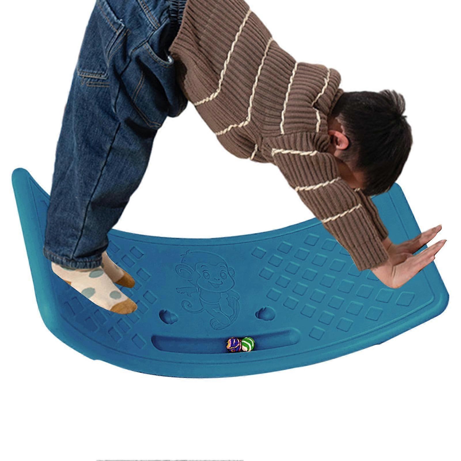 Montessoris Toy Balance Board for , Wobble Board up to 25 kg, Curvy blue
