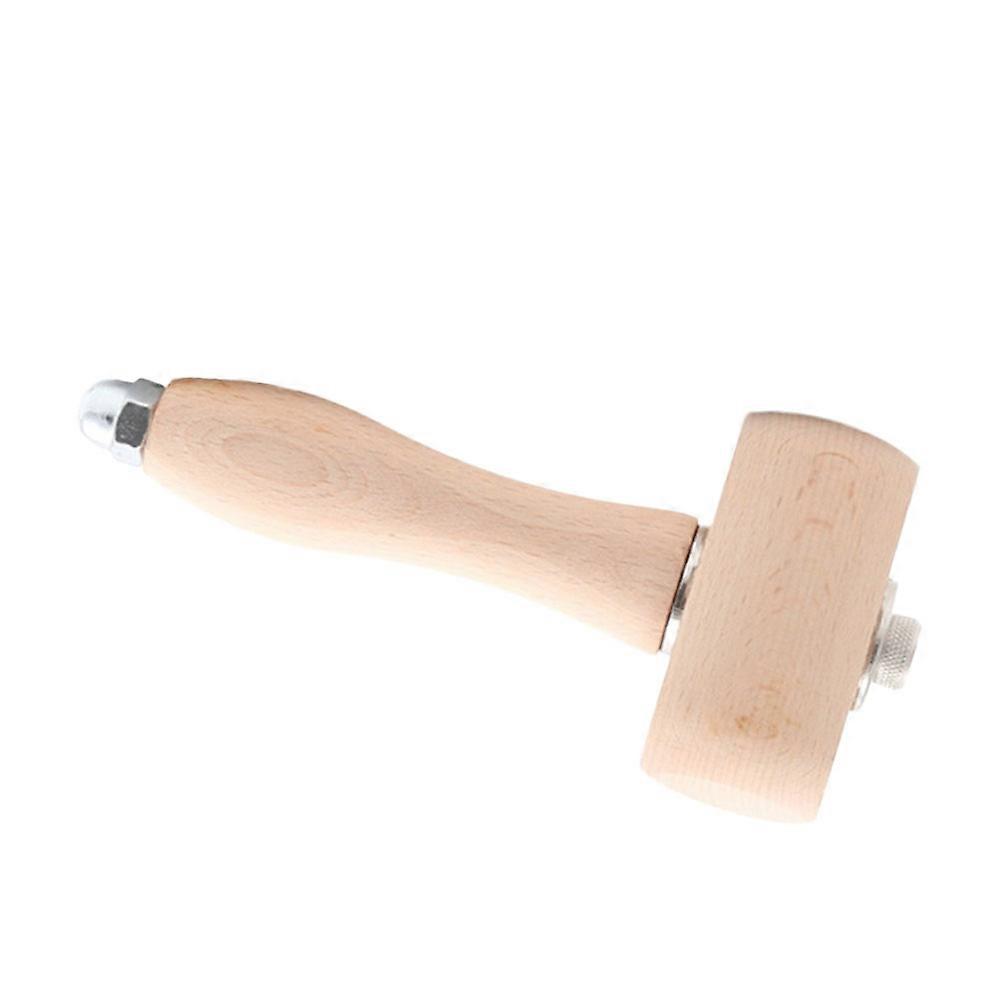 Diy Wood Hammer Wooden Mallet Leather Tool Compact Design Beige 4x8.2x19cm 1Pcs