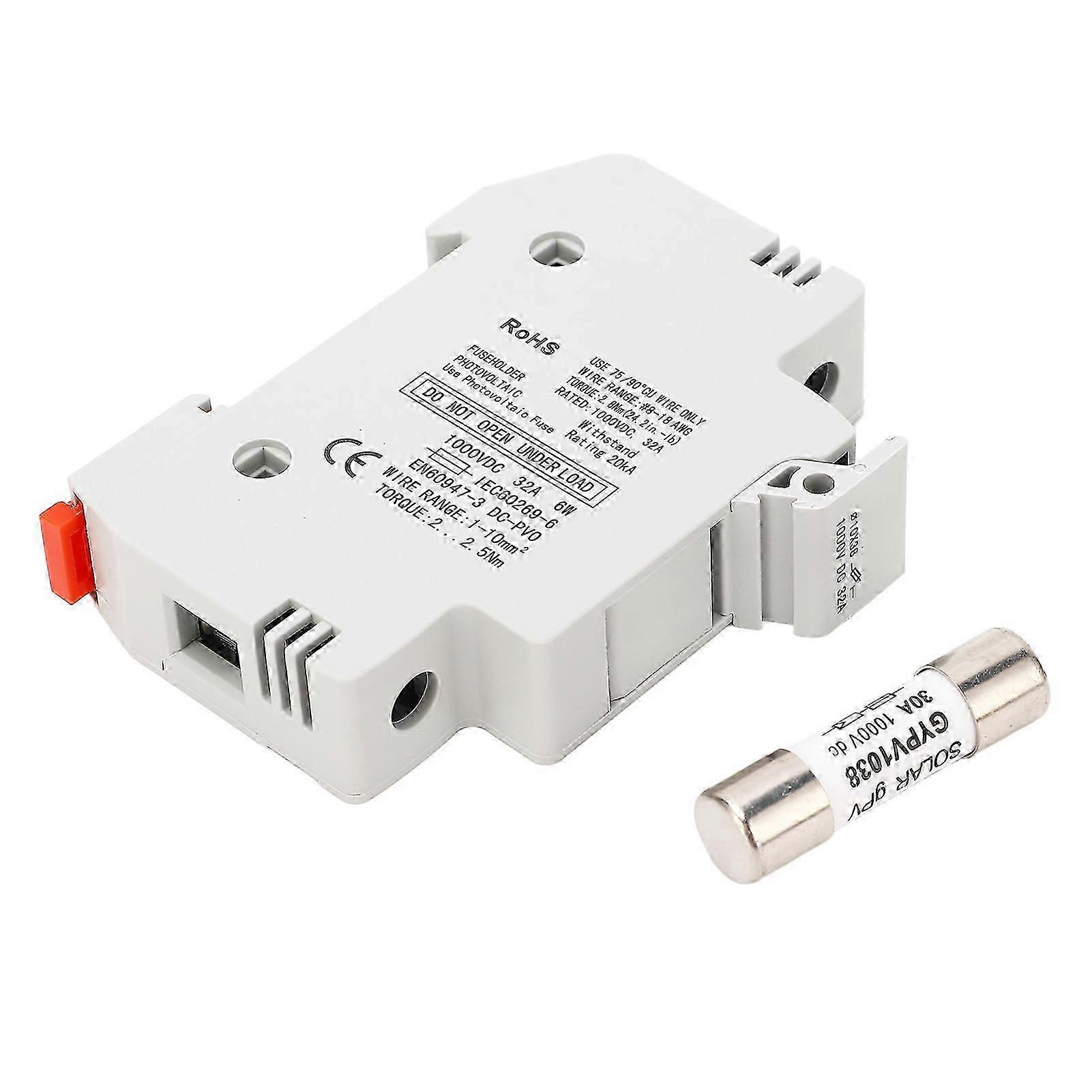 GYPV?32 1P 32A Fuse Holder GYPV?1038 30A Photovoltaic Fuse 1000VDC for Circuit Protection