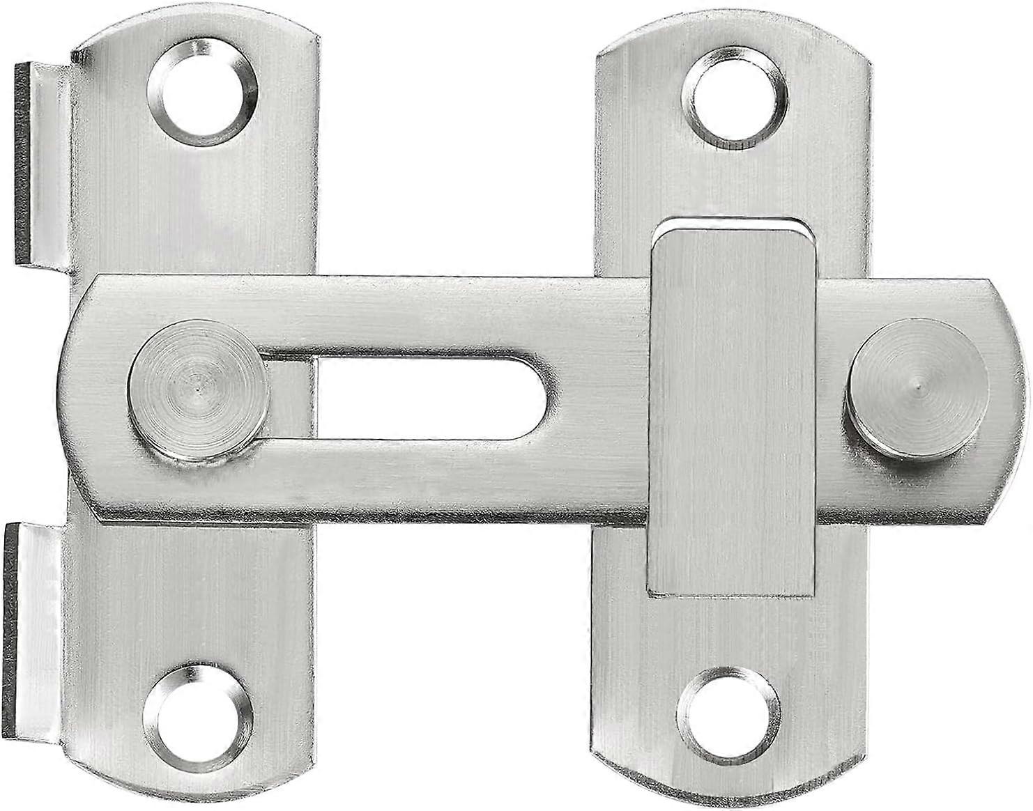 Angle Sliding Door Lock, Sliding Door Lock Shutter Latch Door for Garden Bathroom Garage Window Silver