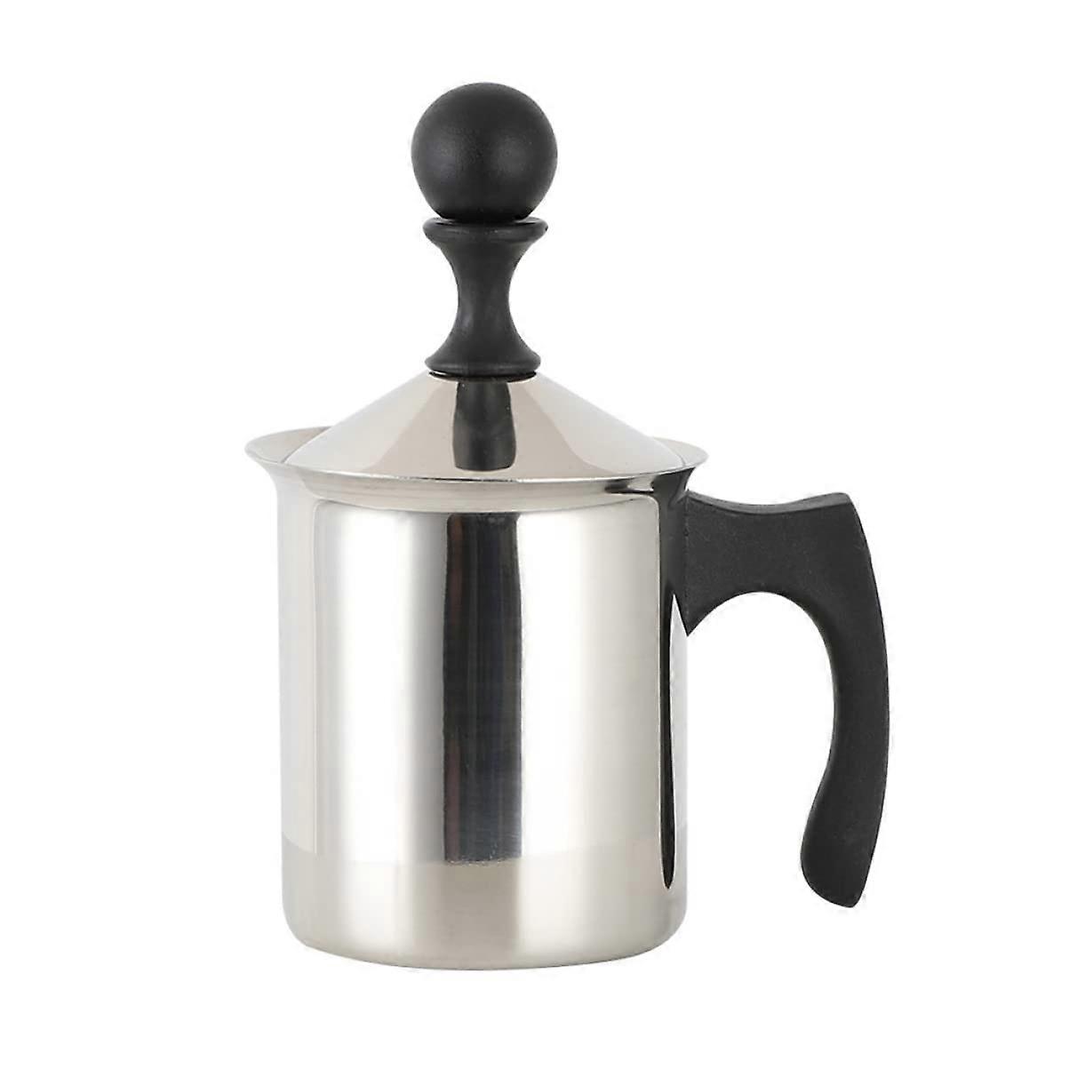 Latte Art Cup Frother Manual Hand Pump Heat Resistant for Cappuccino and Coffee, Non-Design, Easy to Use