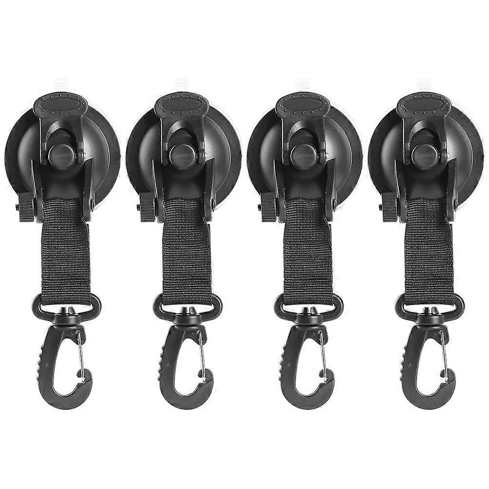 4pcs Heavy Duty Suction Cup Hooks for Car Windows, Portable Outdoor Hooks for Tents, Awnings, Camping and Home Storage Use