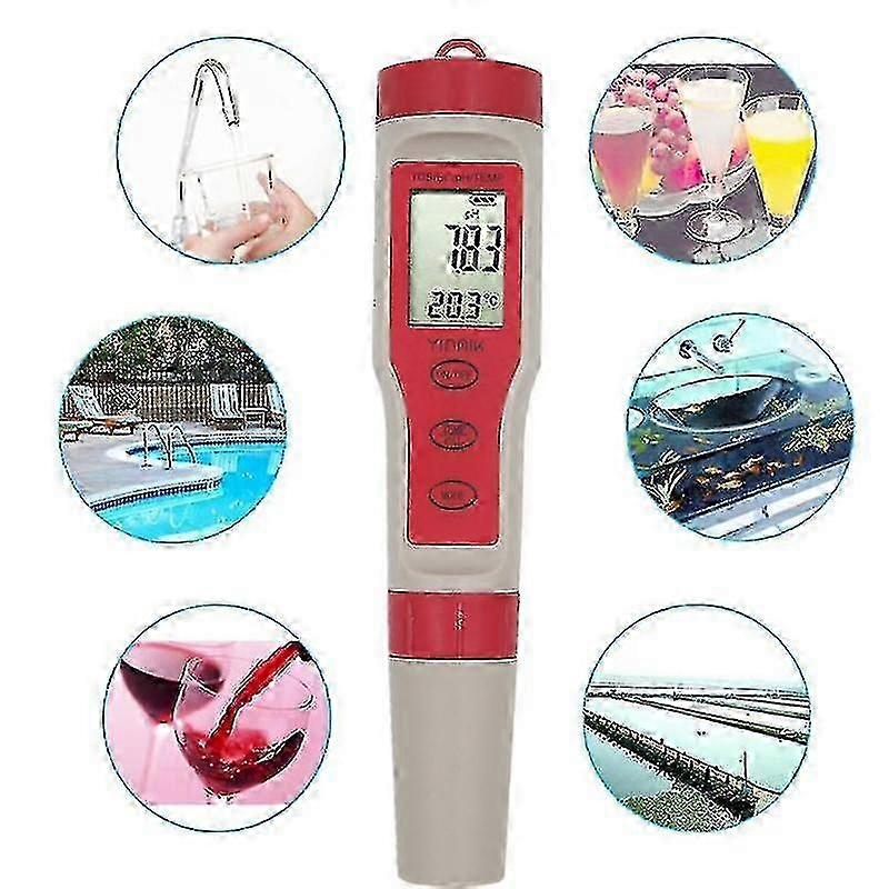 Large Waterproof Digital pH Meter Water Quality Tester Kit