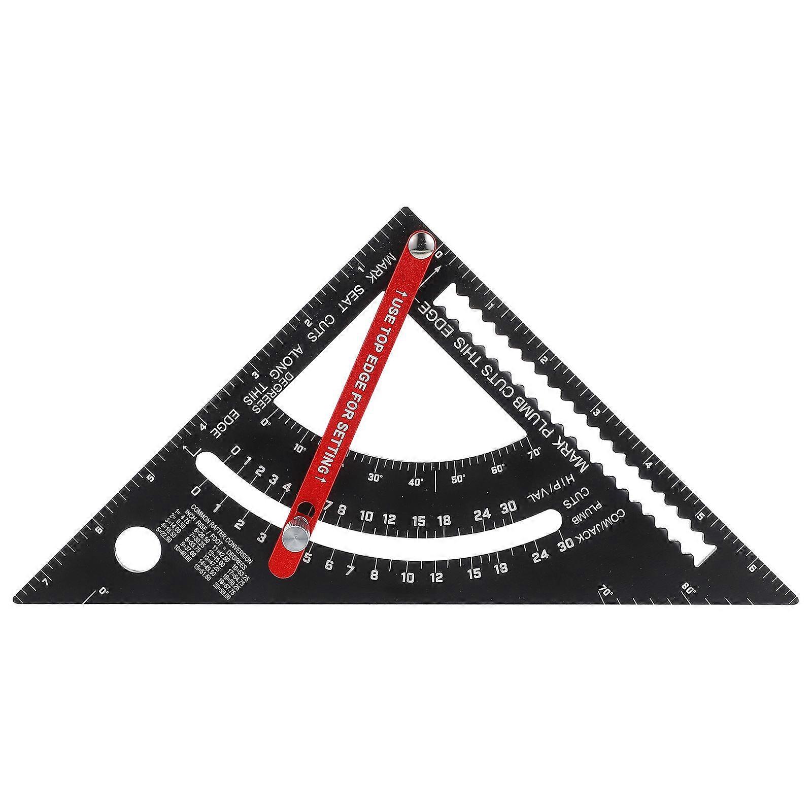 Adjustable Aluminum Alloy Carpenter Ruler for Woodworking – Multifunctional Measuring Tool with Rafter Angle Marking Precision