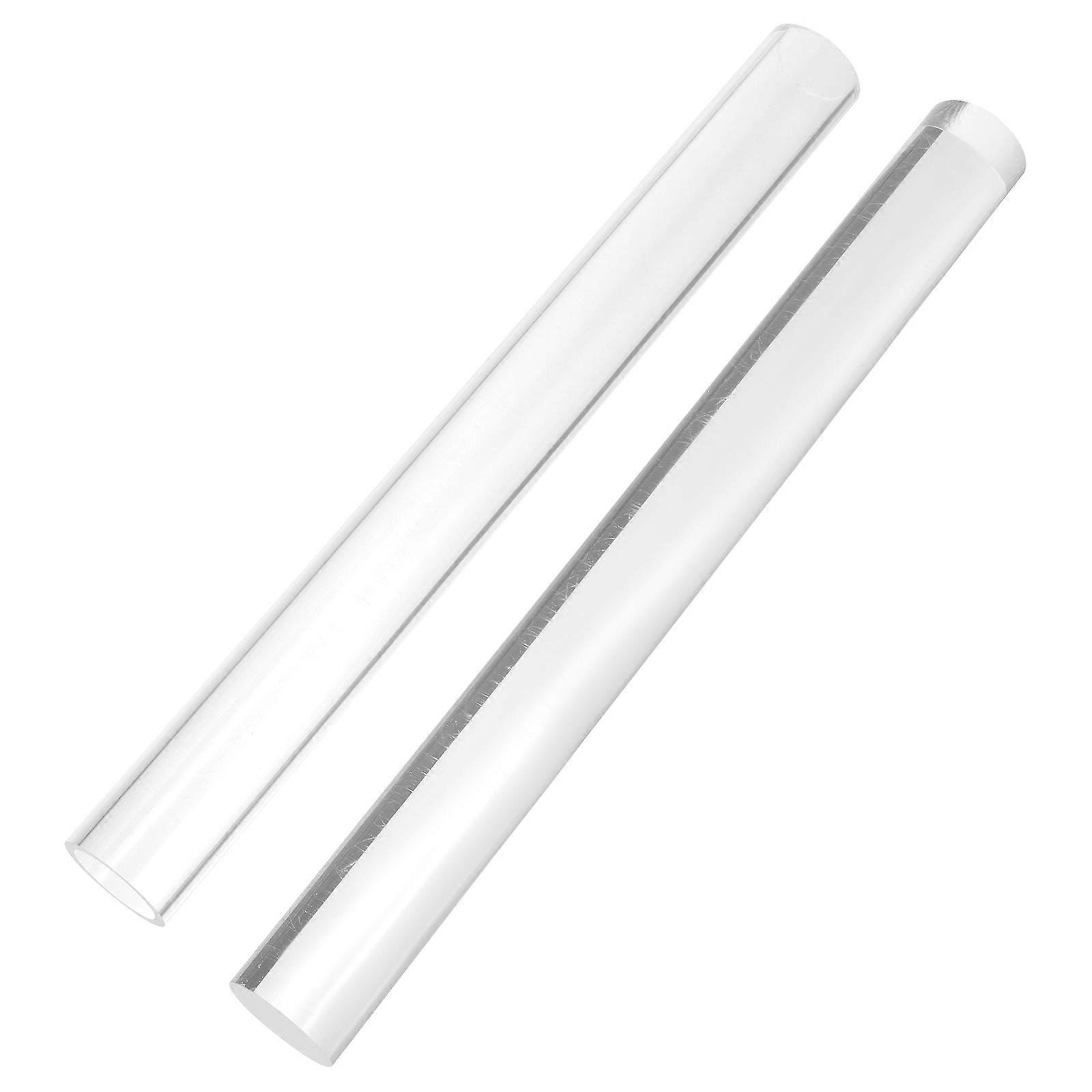 2pcs Acrylic Clay Rolling Tools for Pottery DIY Handmade Supplies Reusable Easy to Clean for Art Classes & Creative Projects
