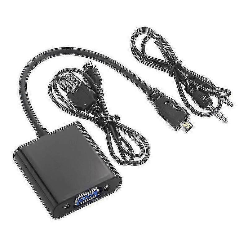Micro-HDMI-auf-VGA-Adapterkabel mit USB-Kabel kompatibel mit Raspberry Pi 4