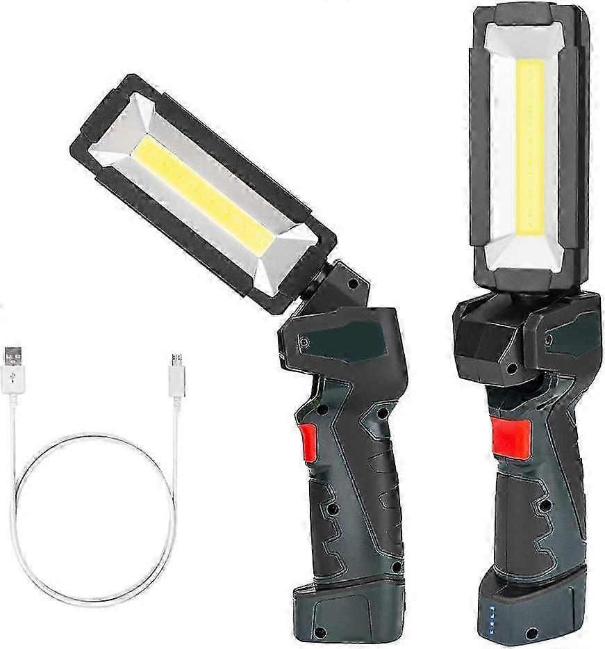 Portable LED Inspection Work Light, USB Rechargeable with Magnetic Base, Ultra-Bright Lantern with 5 Lighting Modes