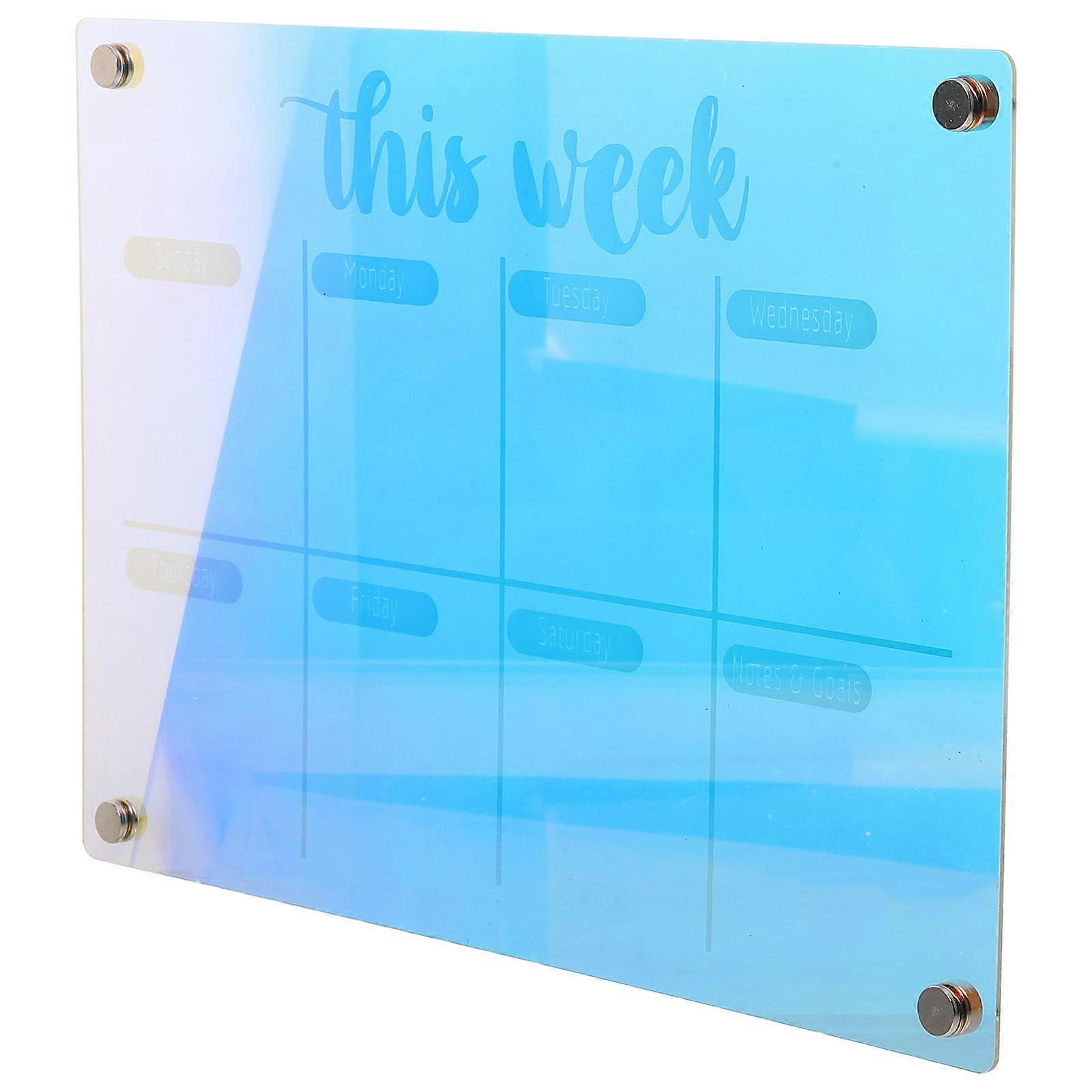 Dry Eraser Board Acrylic Board For Desk Accessories Weekly Planner Layout 1Set
