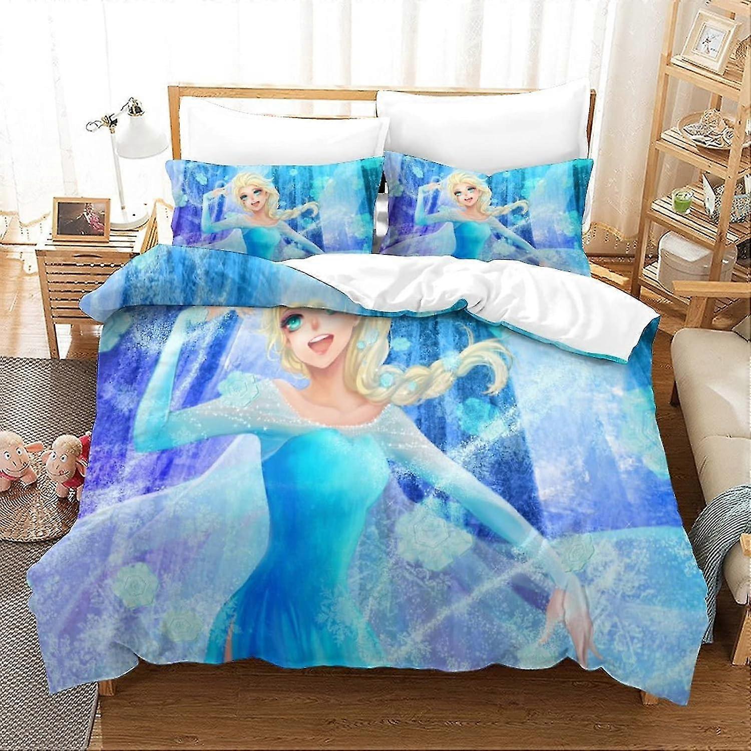Soft Duvet Cover Set for Kids and Adults, Pillowcase, Hidden Zip, Animation, Microfibre, 3 Piece Set
