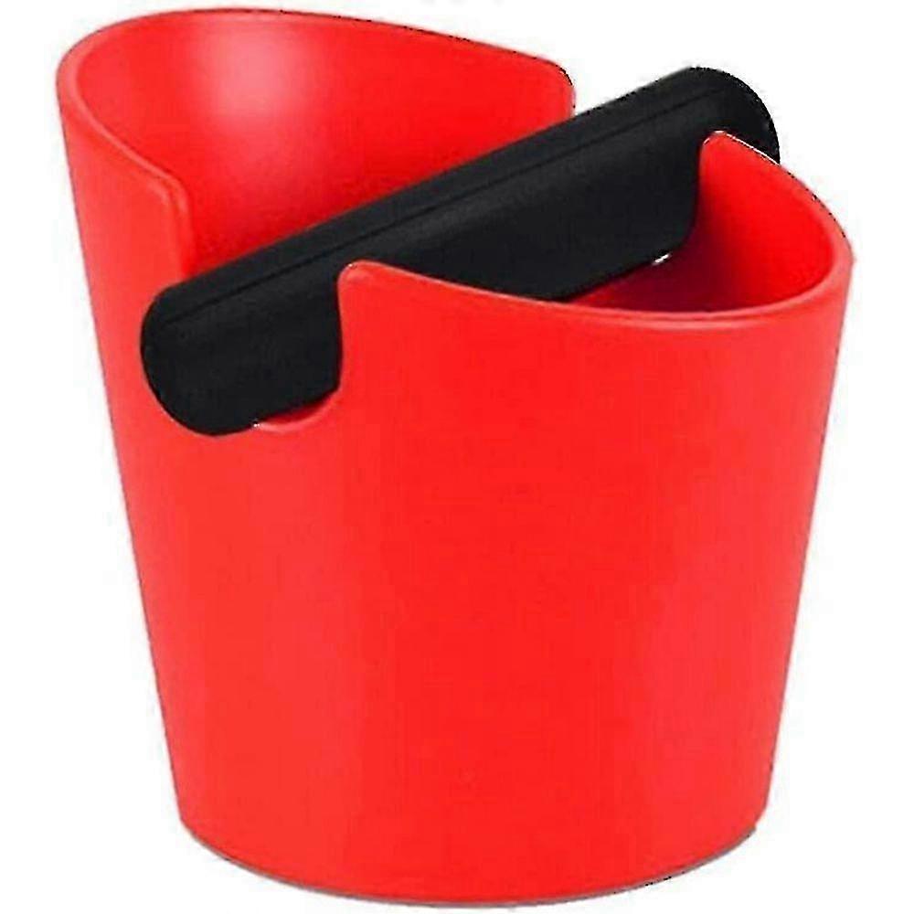 Espresso Coffee Knock Box with Non-slip Rubber - Red