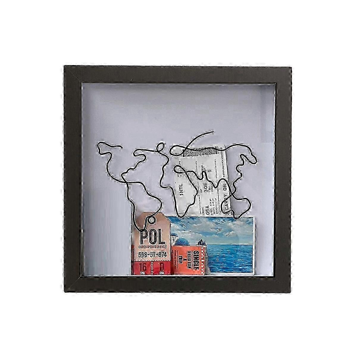 1PCS Adventure Archive Box, Travel Shadow Box, Ticket Shadow Box with Slot, Memory Boxes for Keepsakes