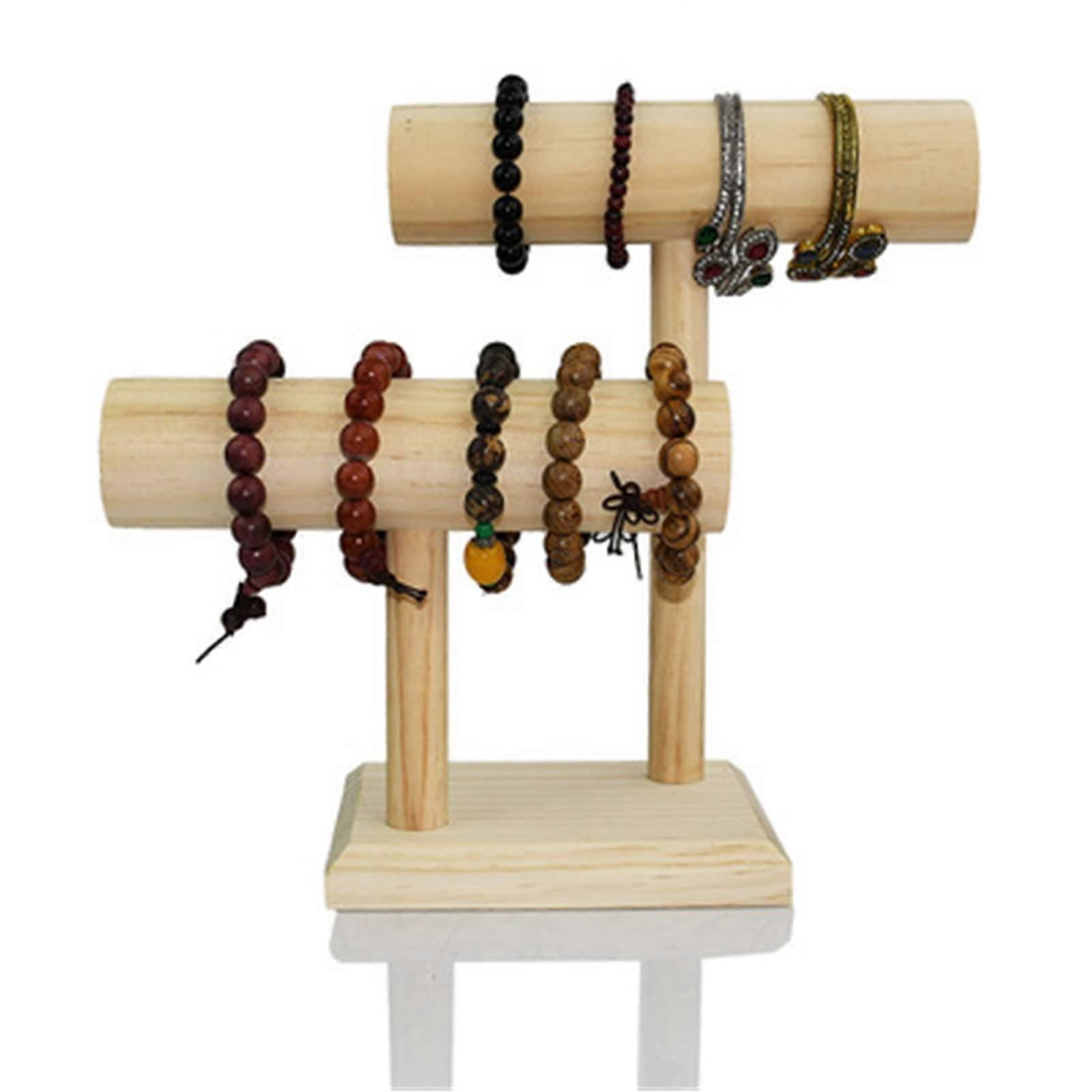 ArmbandDisplayHalter TBAR Schmuck Organizer Rack Armreif Armbänder Armbanduhr Anklets Display Stand (Color: Natural, Size: 26.5cm)
