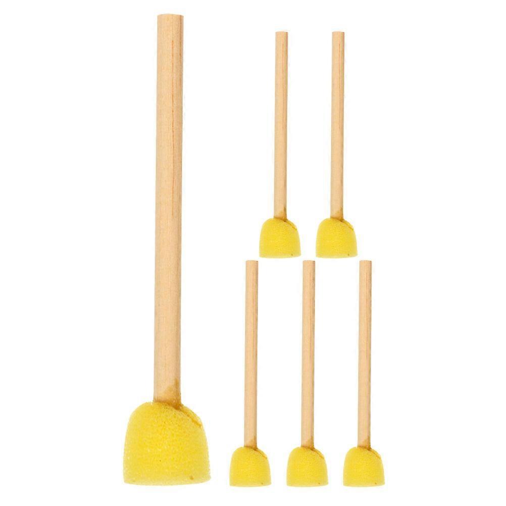 Round Polishing Sponge Sponges Brush Set Craft Projects School Projects 6Pcs