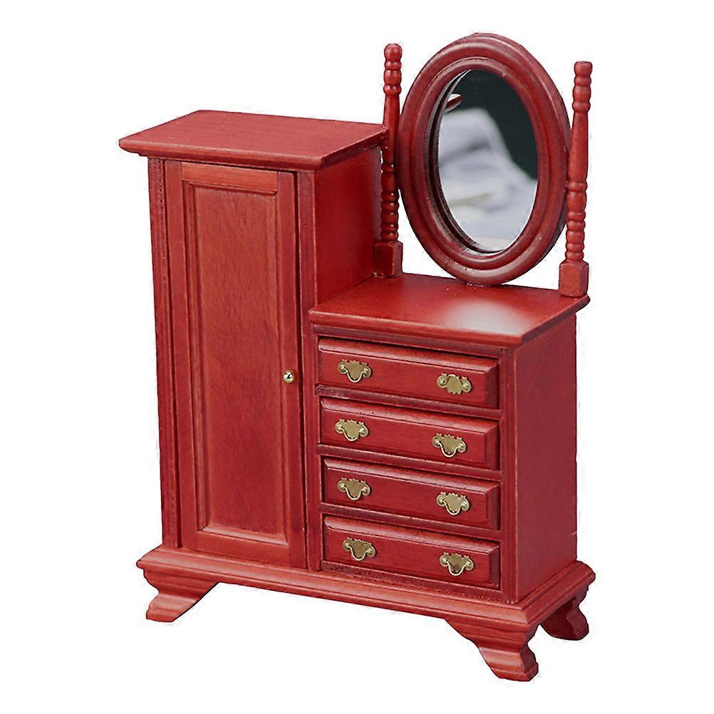 Compact Mini Dressing Table Retro Style Composite Material 1Set