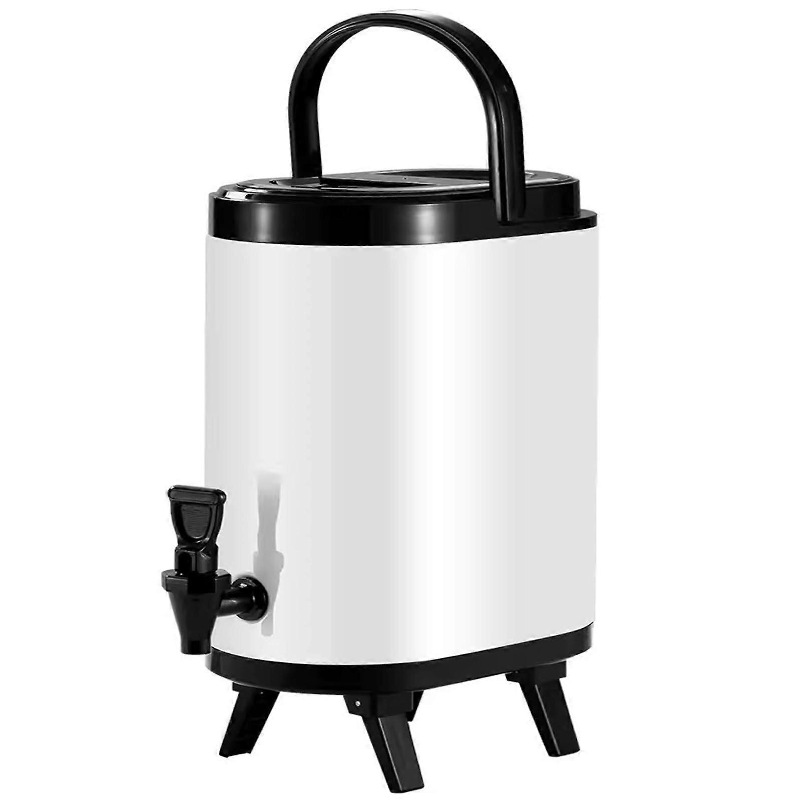 Insulated Drinking Water Dispenser Made of Stainless Steel, Insulated Drinking Water Dispenser HotCold Water Urn With Tap/Bianco/10L 10L Bianco