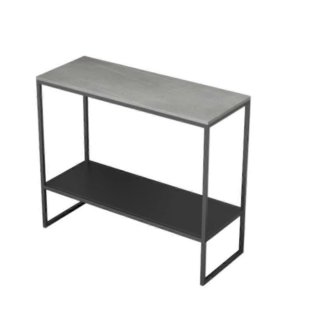 Side Table Coffee Table Rock Board Sofa Corner Pair Living Room Iron Square Table Small Tea Table (Color: F, Size: 65 * 25 * 55cm)
