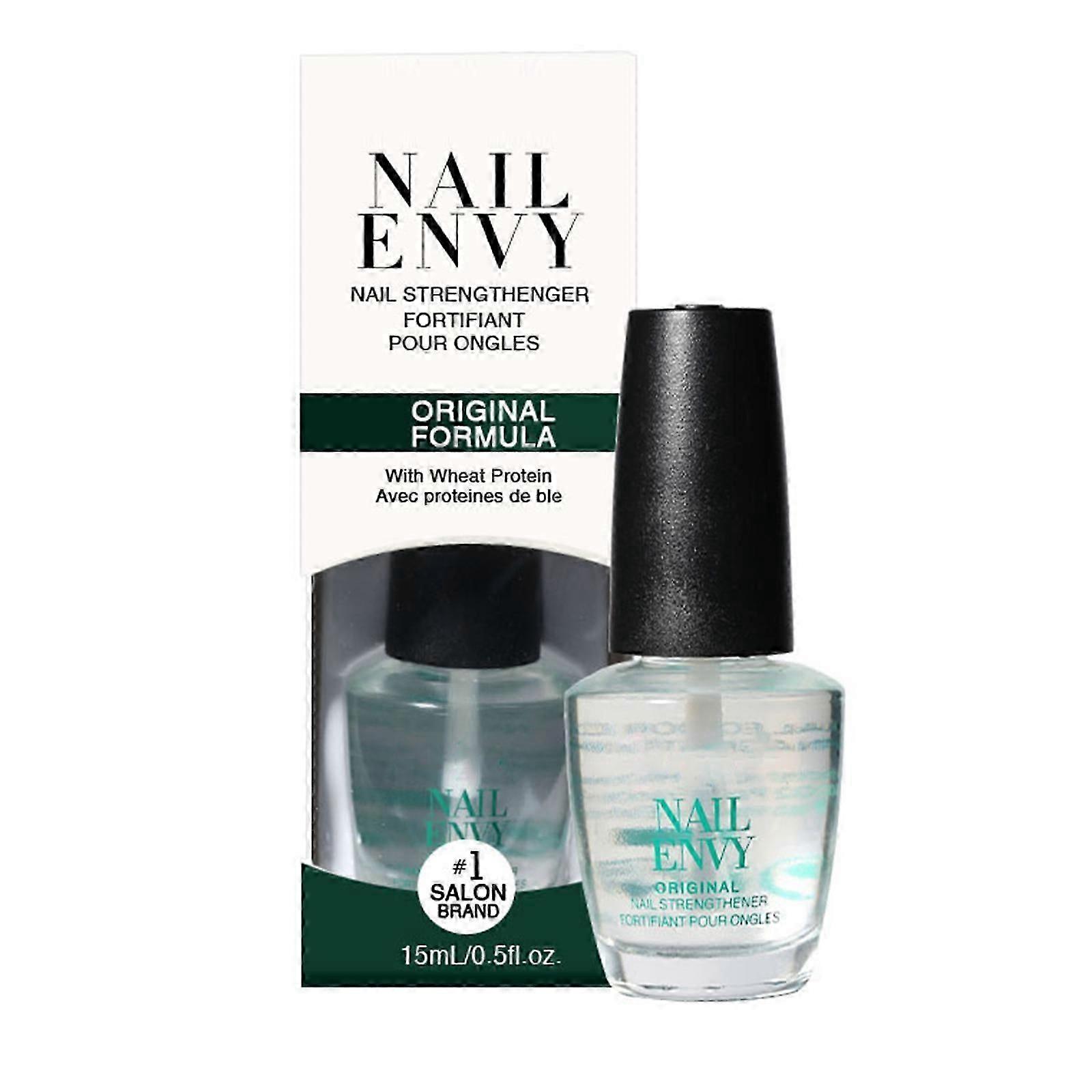 Nail Envy Strengthizer, wegańska formuła, nasycona witaminą A i E, pomaga zapobiegać przebarwieniom, wzmacnia paznokcie