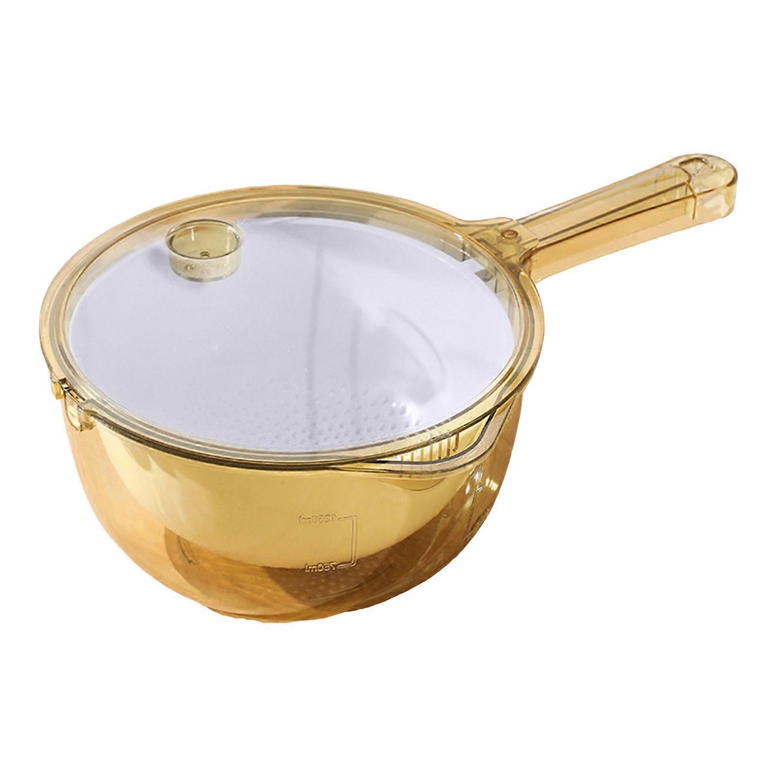Plastic Kitchen Strainer Basket With Spout And Handle Fruit Vegetable Washing Container with Double Compartment  Minghuang