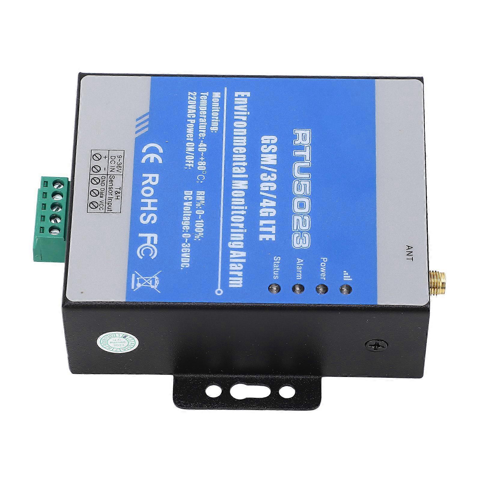 RTU5023 Temperature Humidity Alarm GSM 3G 4G Wireless SMS Alert Power Outage Failure Alarm Environmental Monitor AC 100‑240V 4GL-E EU Plug