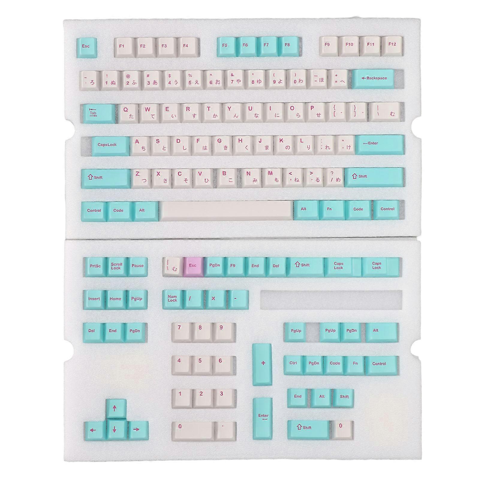 127 Keys PBT Cherry Height Good Durability Comfortable Feel Japanese Keycaps for Mechanical Keyboard