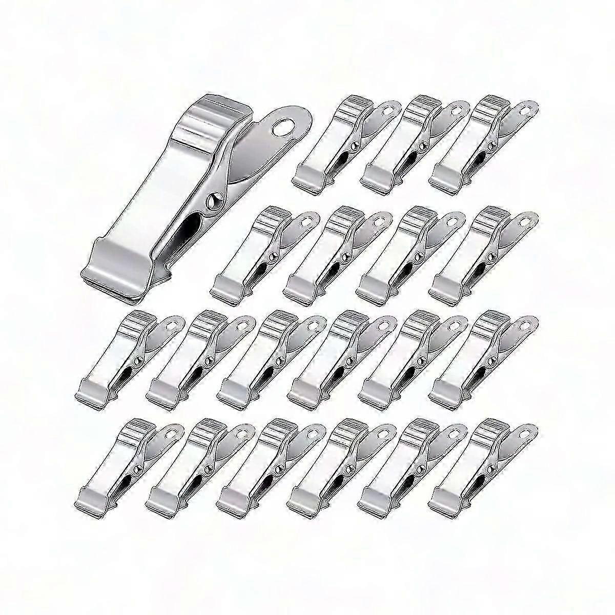 Mini Fish Mouth Clips  Silver, 1.58" for Crafts & Decorations