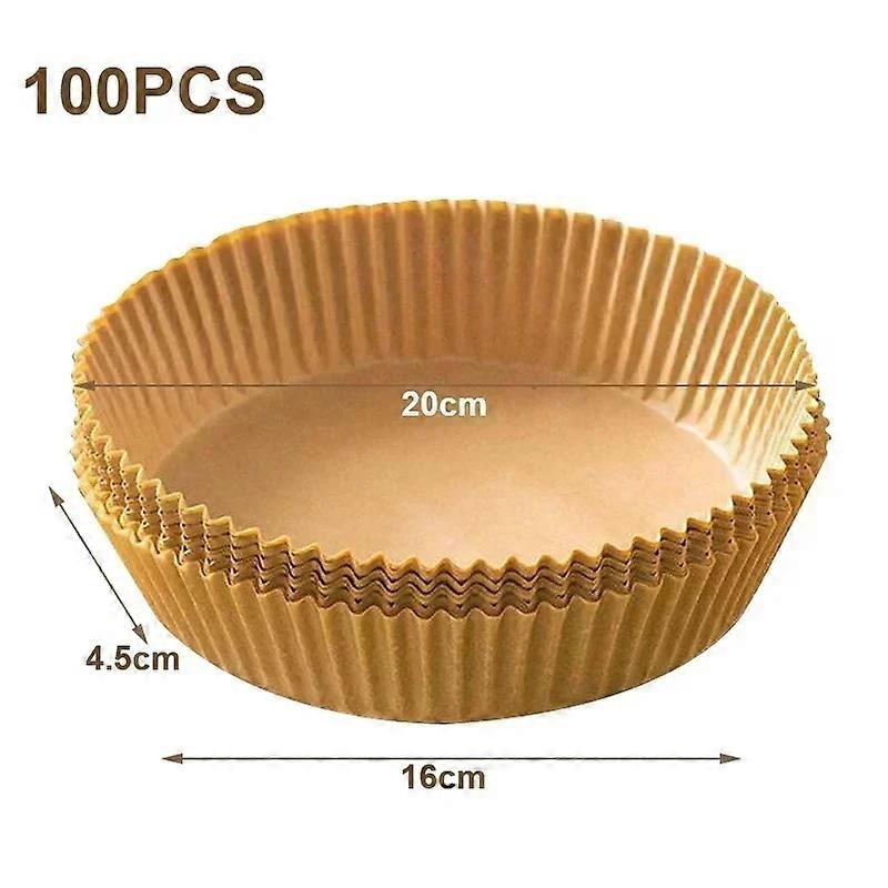 سدادات ورقية يمكن التخلص منها للمقلاة الهوائية ، ورق خبز محكم الزيت ، دائري ، رق ، مستلزمات حفلات الطبخ ~ 00005