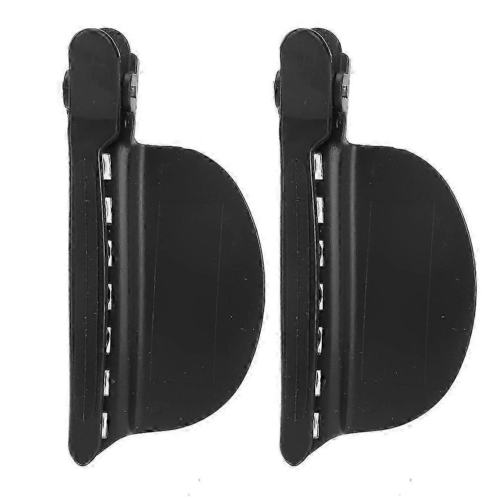 2pcs Multi-Functional Hair Partition Clip with Heat Resisting Sheet for Hair Extension (Black)e