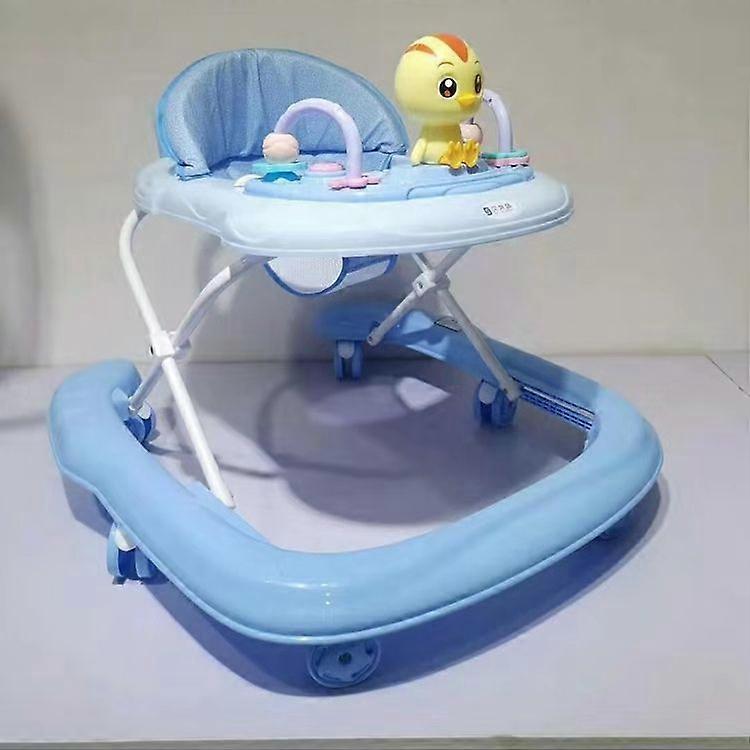 Sturdy iron plastic comfortable 6-wheel baby walker first step to learn to walk