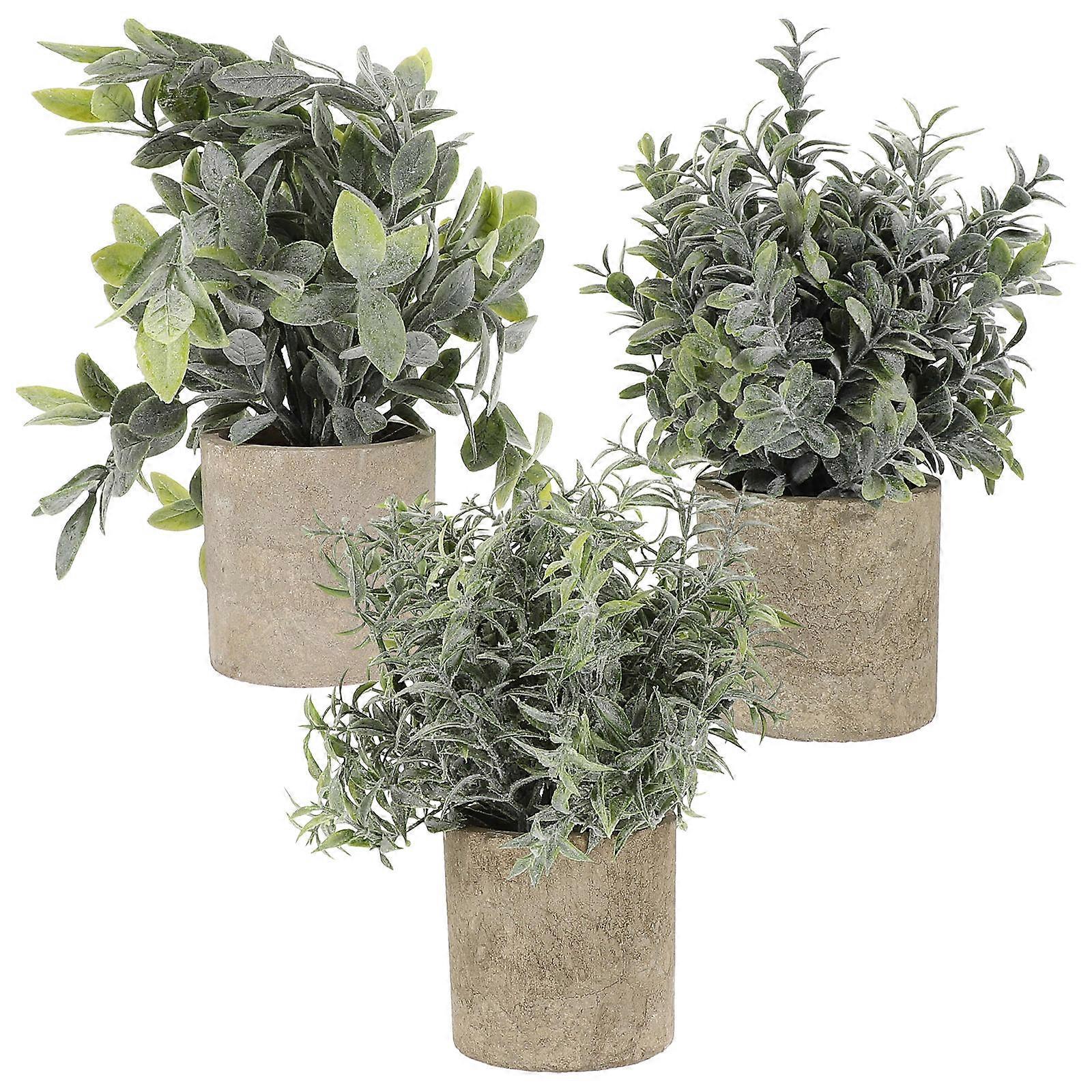 Here's a polished and professional product description for your artificial potted bonsai plants:
**3pcs Artificial Potted Plants Lifelike Green