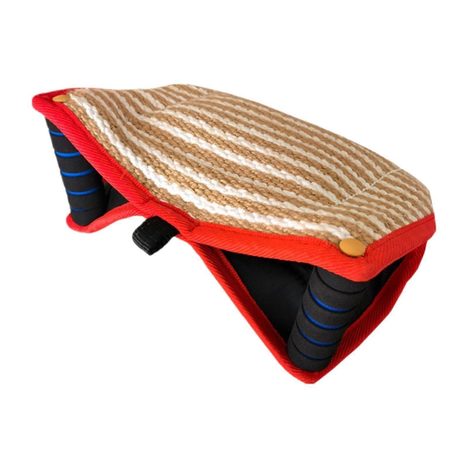 Dog Bite Pillow for Training, Durable Tug Toy for Puppies, Portable Chew Resistant Canine Accessory, Red