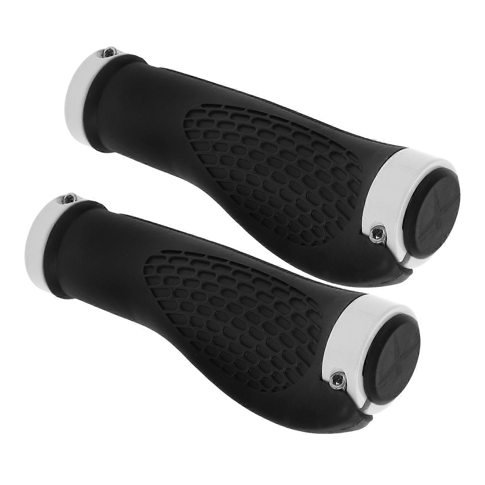 Ergonomic Bicycle Handlebar Grips Flat Design for Mountain Bikes and Scooters Sturdy Construction Multiple Color Options Easy Installation