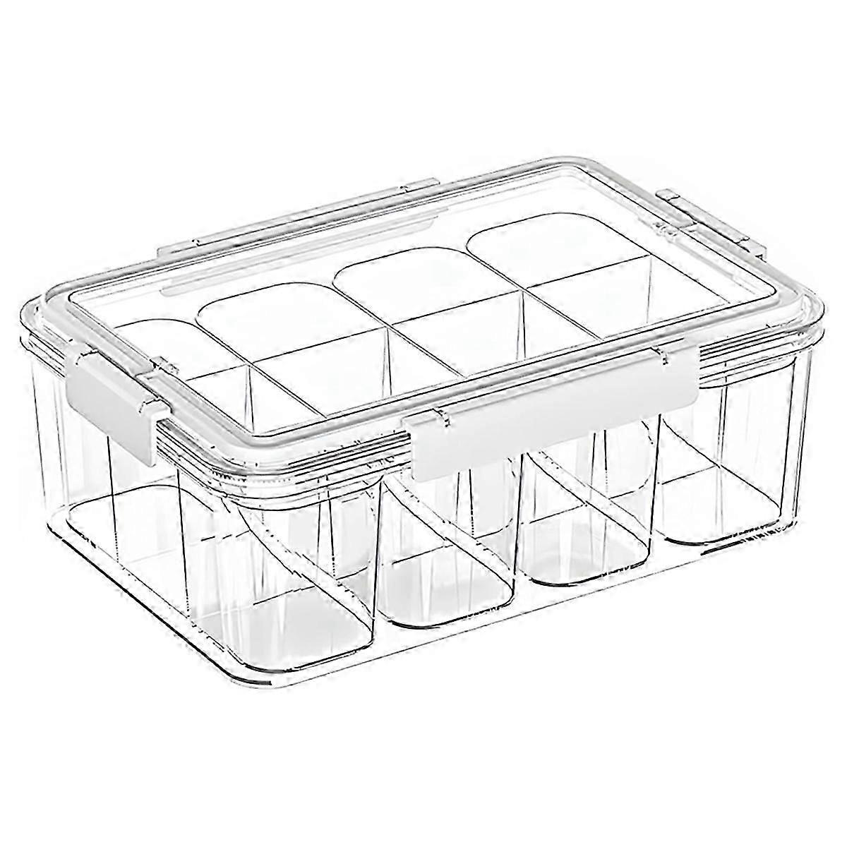 Multipurpose Storage Box,Clear Crafts Storage Organizers,Portable Acrylic Storage Containers with 4 Inner Boxes