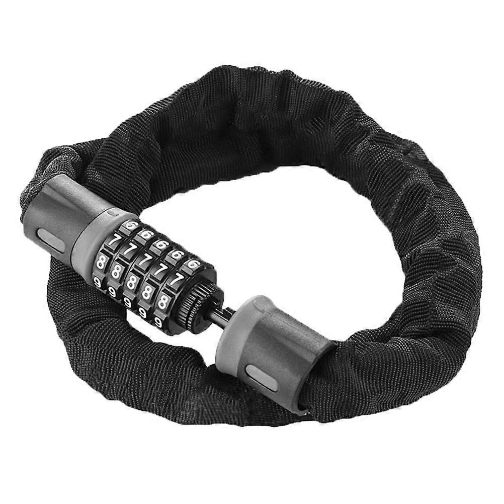 Durable Carbon Steel Chain Lock with Resettable Combination for Bikes, Motorcycles, Scooters, and Home Security Use