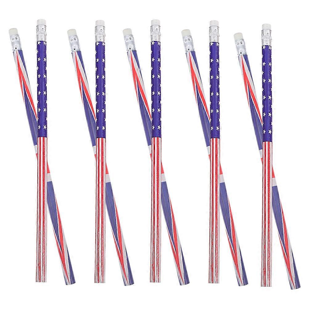 Patriotic Pencils For School Office Classroom Rewards Versatile Use Portable Convenient Smooth Writing Experience 24Pcs