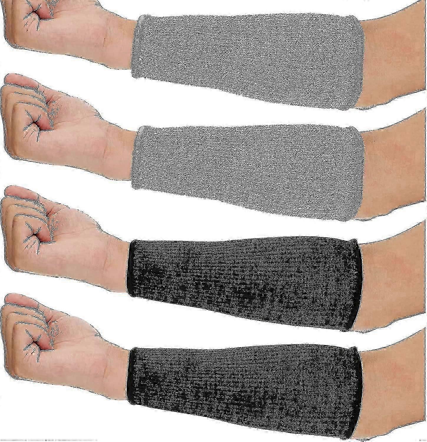 4对护臂，用于薄皮和瘀伤，割伤和烧伤 耐热护臂护套 保护前臂套 适用于女性 男性 烹饪 园艺
